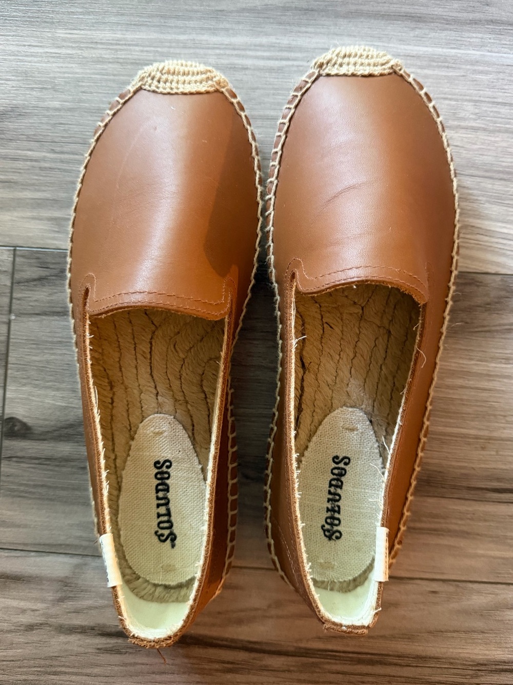Soludos Tan Espadrille Slip-On Flats